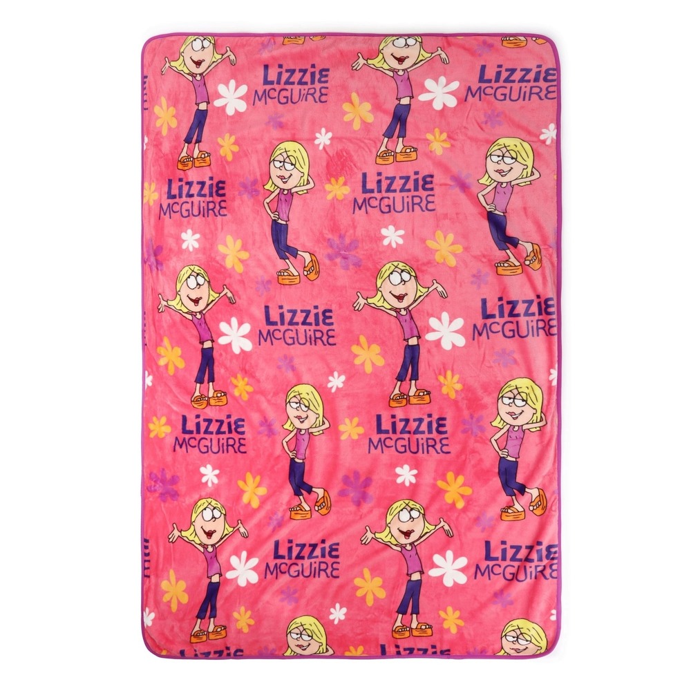 Disney Channel Throwback Lizzie McGuire Silk Touch Throw Blanket 50x70 Pink NWT